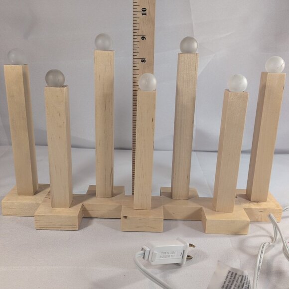 IKEA Strala 7 Arm Candelabra Wood Pine Beige 900.505.66 Lamp Mark Slojd Vintage - Picture 5 of 16